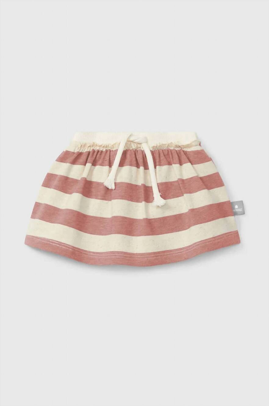 NEW SNUG girls striped baby skirt with diaper cover in terracotta